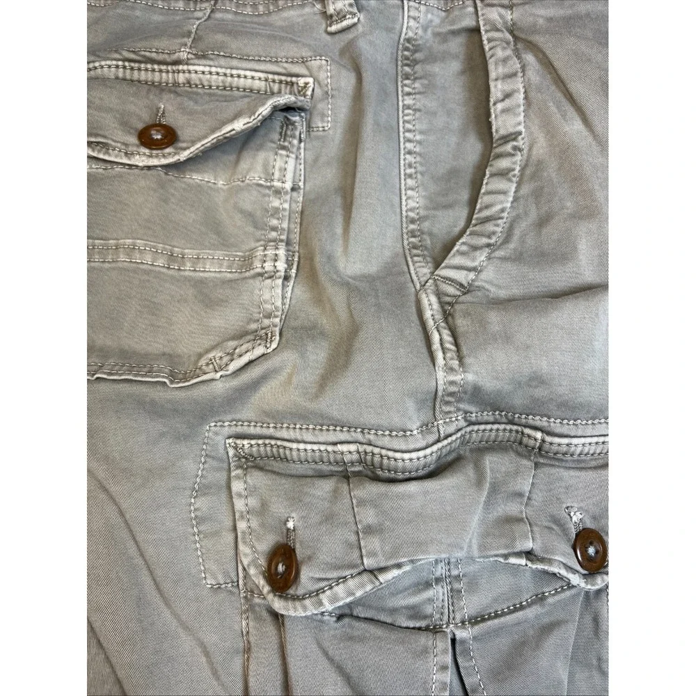 American Eagle Extreme Flex Cargo Shorts 32 Stone Gray Longboard Skater Y2K Fit